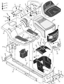 Part Location Diagram of F-020721L Murray Instruction Book & Parts List